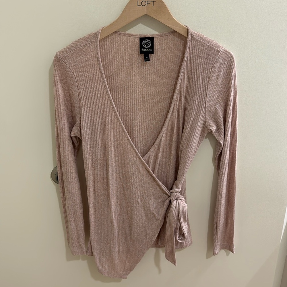 Bobeau Ribbed Knit Top